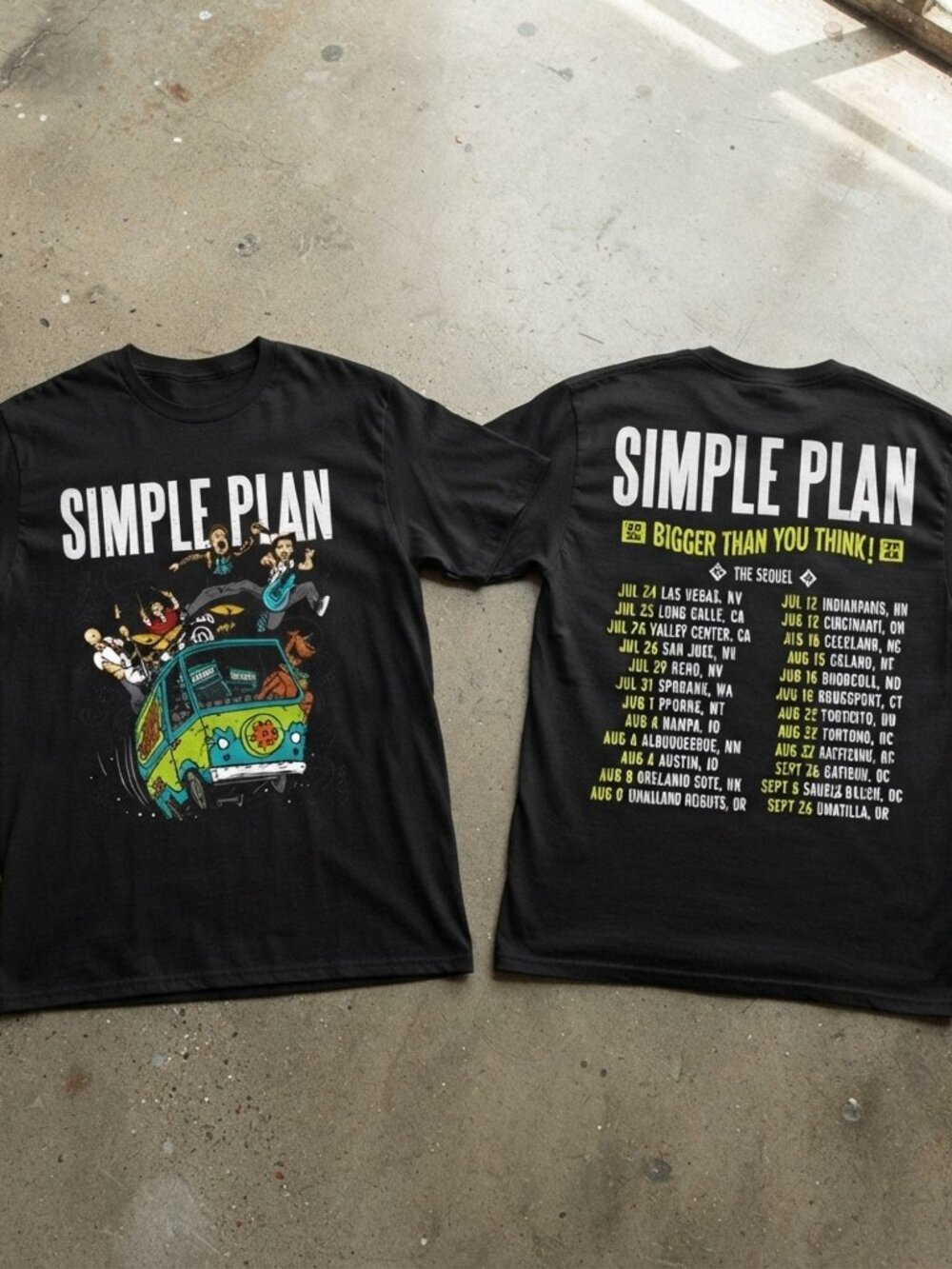 Simple Plan Bigger Than You Think Tour Graphic T-Shirt
